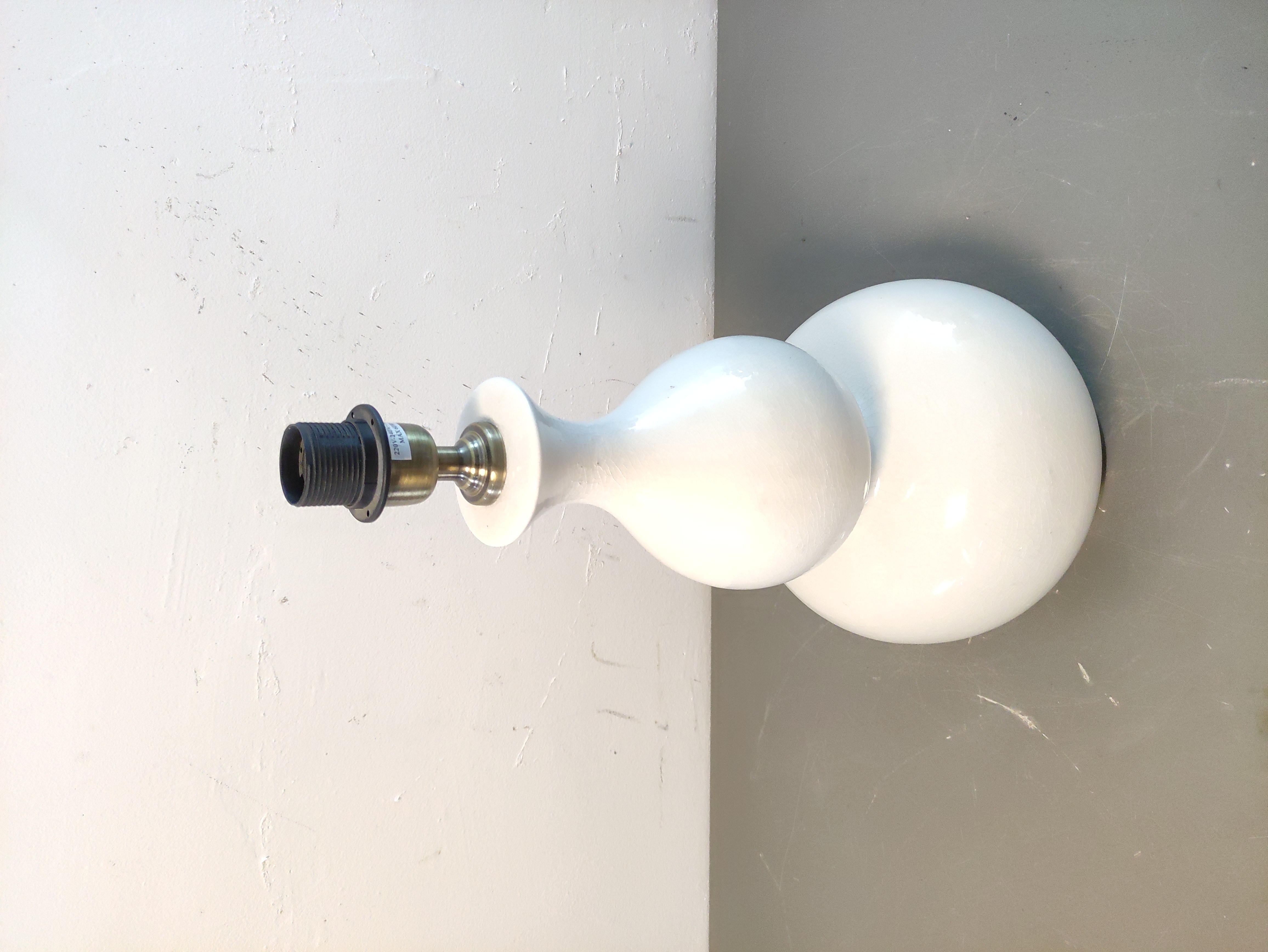 lampara pantalla sobremesa ceramica alt 148-159 o26 1u